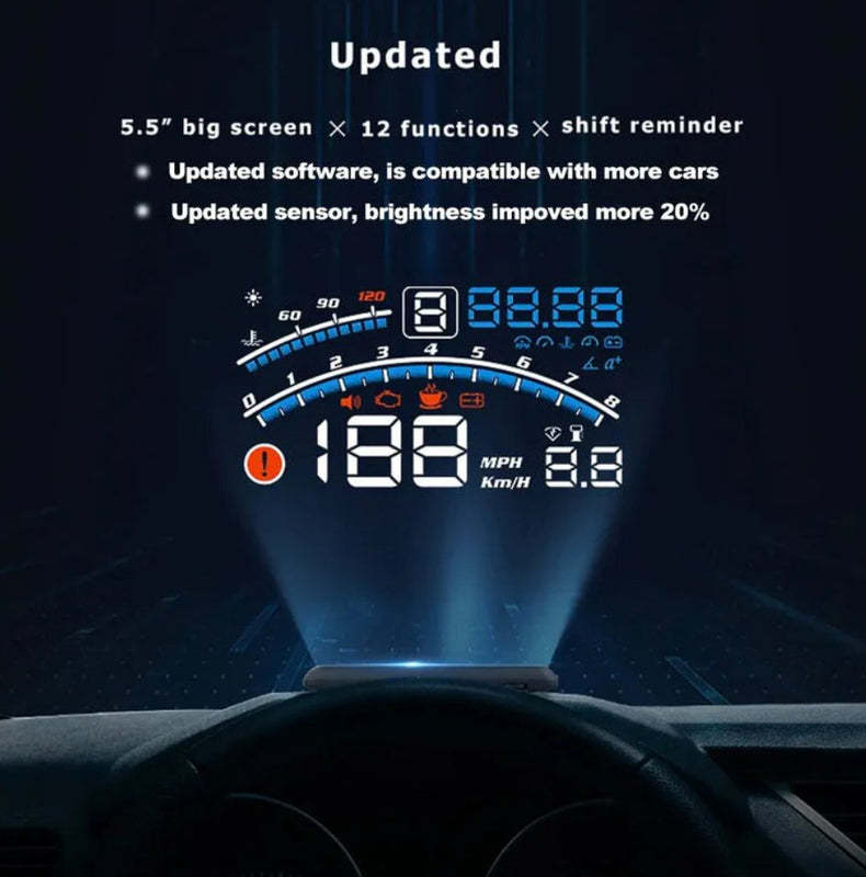 عداد سيارة ديجيتال    HUD Digital Car Head Display Speedometer HUD